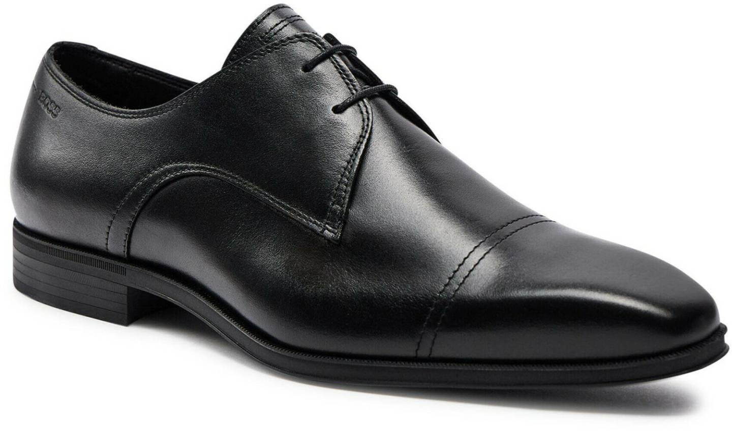 Herren-Halbschuhe Hugo Boss Derby 'Theon' Label-Prägung schwarz