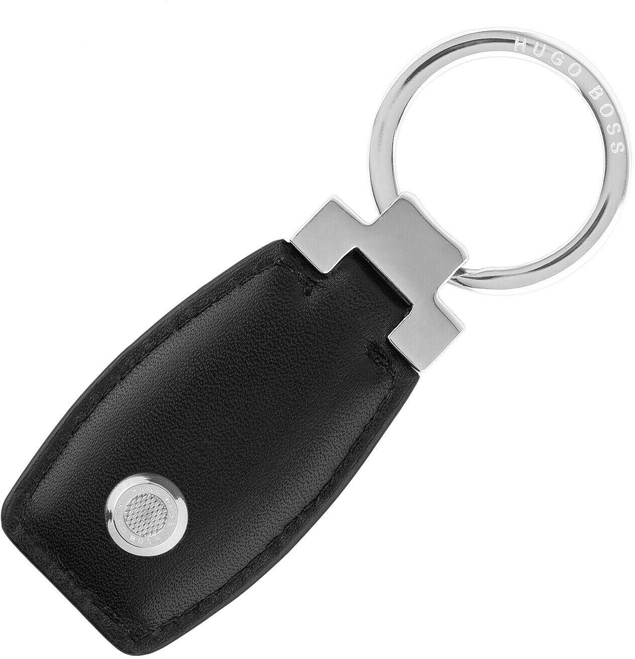 Schlüsselanhänger Hugo Boss Leather key ring with logo-engraved hardware